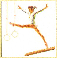 click here to view larger image of Gymnast - Linen (counted cross stitch kit)