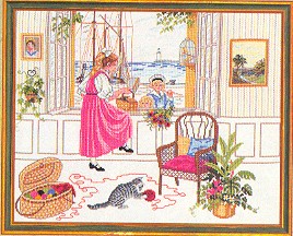 click here to view larger image of Window View of Seashore (counted cross stitch kit)