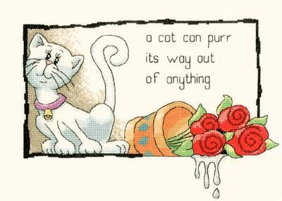 click here to view larger image of Cat Can Purr Its Way Out of Anything - Cats Rule (chart)
