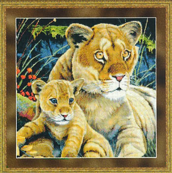 click here to view larger image of Lioness and Cub (chart)