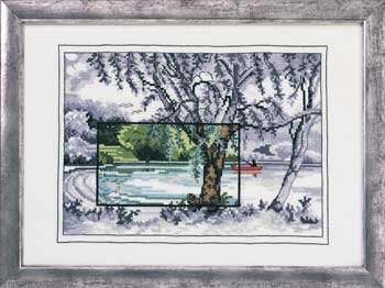 click here to view larger image of Woodland Lake (counted cross stitch kit)