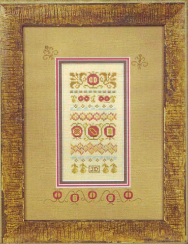 click here to view larger image of Mini Pomegranate and Pear Stitches (chart with charms/buttons)