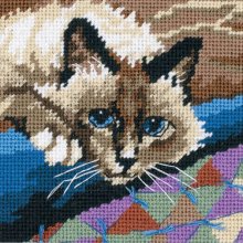 click here to view larger image of Cuddly Cat (needlepoint)