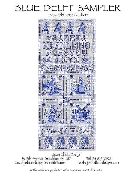 click here to view larger image of Delft Blue Sampler (chart)