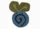 click here to view larger image of Swirly buds ocean blue (small) button (buttons)