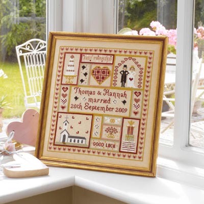 click here to view larger image of Wedding Patchwork Sampler (Chart) (chart)