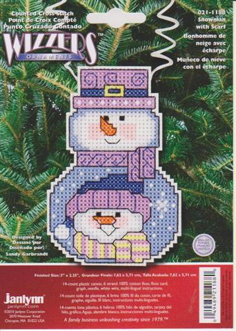 click here to view larger image of Snowman With Scarf (counted cross stitch kit)