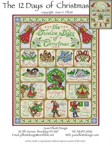 click here to view larger image of Twelve Days of Christmas (chart)