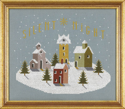 click here to view larger image of Silent Night (Kit) - 32ct Linen (counted cross stitch kit)
