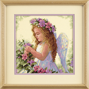 click here to view larger image of Passion Flower Angel (counted cross stitch kit)