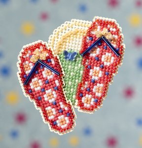 click here to view larger image of Flip Flops (2009)  (counted cross stitch kit)