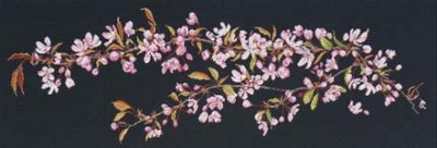 click here to view larger image of Sakura (On Black) (counted cross stitch kit)