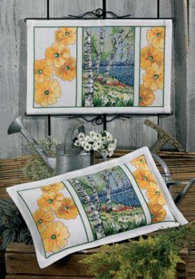 click here to view larger image of SpringTrees/Flowers (counted cross stitch kit)