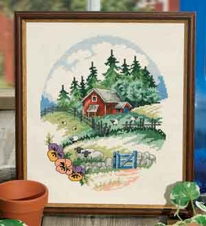 click here to view larger image of Sheep In Pasture (counted cross stitch kit)