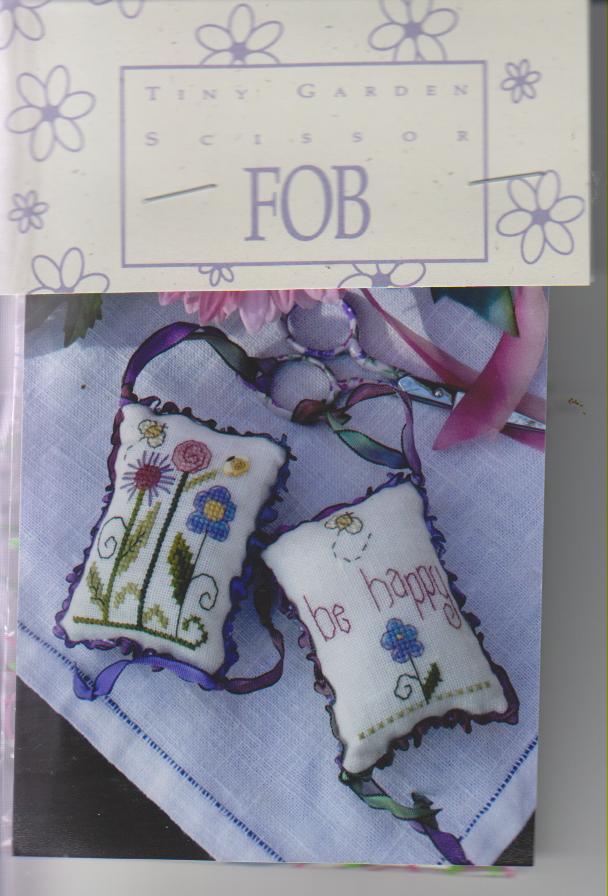 click here to view larger image of Tiny Garden Scissor Fob (counted cross stitch kit)