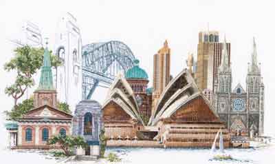 click here to view larger image of Sydney  - Linen (counted cross stitch kit)