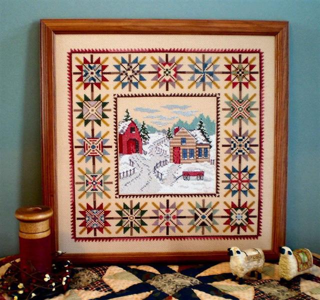 Art of Cross Stitch Teddy Bear and Quilt by Linda Myers Cross Stitch