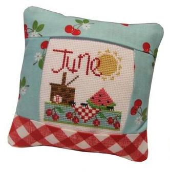 click here to view larger image of June - Small Band Pillow (counted cross stitch kit)