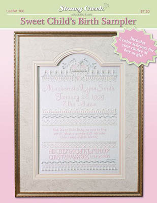 click here to view larger image of Sweet Child's Birth Sampler (chart)