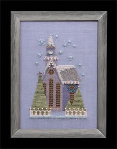 click here to view larger image of Little Snowy Lavender Church - Snow Globe Village Series (chart)