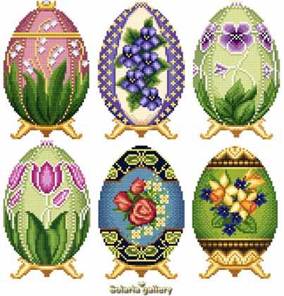 click here to view larger image of Easter Eggs in Faberge Style - Collection 2  (chart)