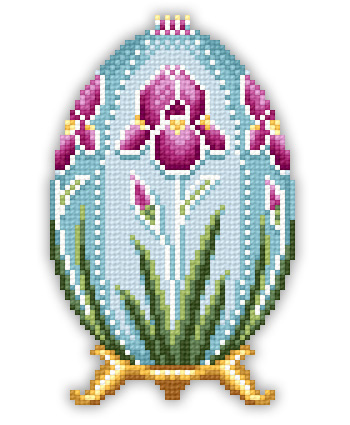 click here to view larger image of Iris Faberge Easter Egg (chart)
