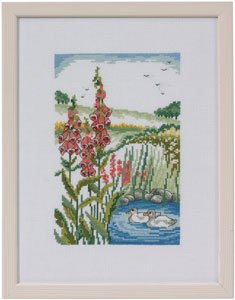 click here to view larger image of Two White Ducks (counted cross stitch kit)