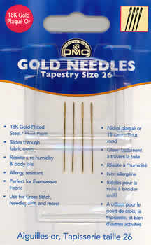 click here to view larger image of DMC Gold Tapestry Needles - Size 26 (needles)