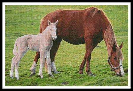 click here to view larger image of Horse With Foal (chart)