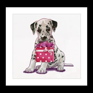 click here to view larger image of Puppy Went Shopping (counted cross stitch kit)