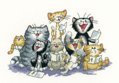click here to view larger image of Choir, The - Cat's Rule (counted cross stitch kit)