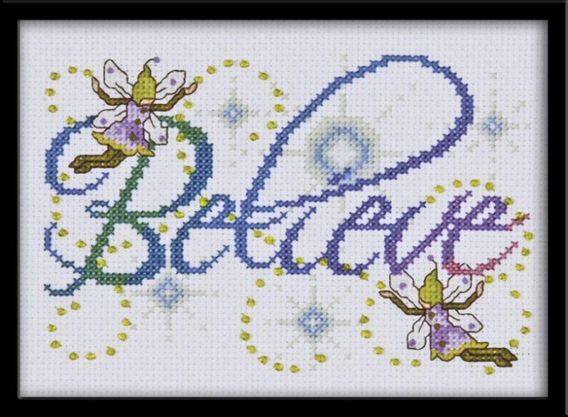 click here to view larger image of Believe (counted cross stitch kit)