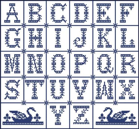 click here to view larger image of Alphabet Sampler Swan (chart)