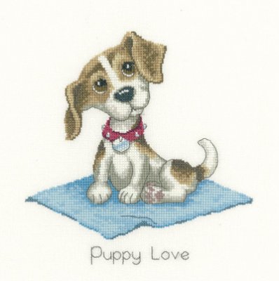click here to view larger image of Puppy Love - It's a Dog's Life (counted cross stitch kit)