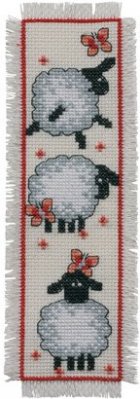 click here to view larger image of Sheep Bookmark (counted cross stitch kit)