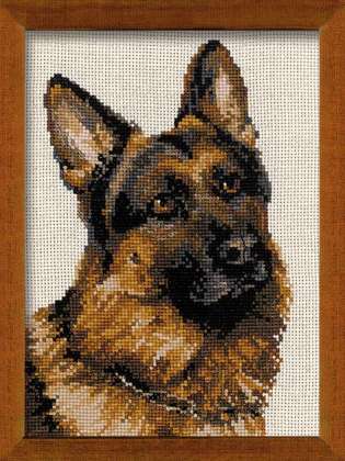 click here to view larger image of German Shepherd (counted cross stitch kit)