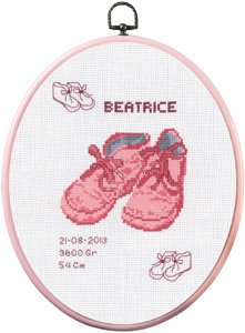 click here to view larger image of Beatrice Birth Annoucement (counted cross stitch kit)