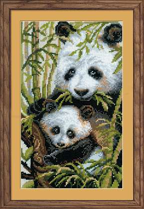 click here to view larger image of Panda With Young (counted cross stitch kit)