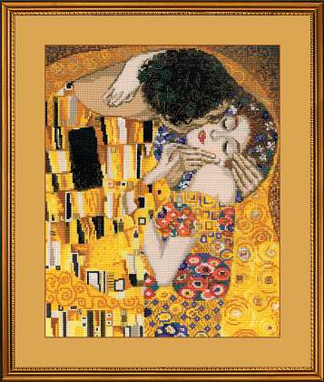 click here to view larger image of G Klimt - The Kiss (counted cross stitch kit)