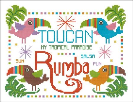 click here to view larger image of Toucan Rumba Tropical Birds (chart)