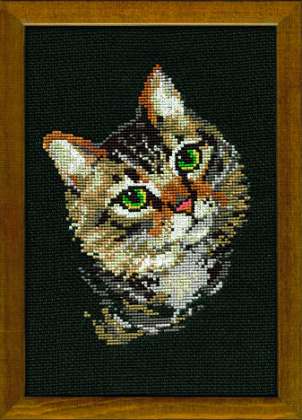 click here to view larger image of Grey Cat (counted cross stitch kit)