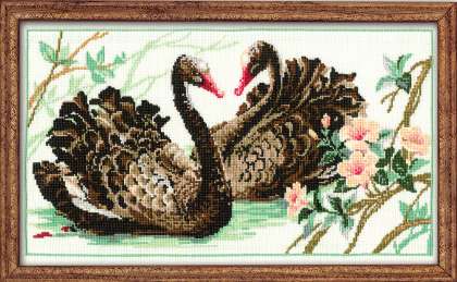 click here to view larger image of Black Swans (counted cross stitch kit)