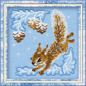 click here to view larger image of Small Squirrel (counted cross stitch kit)