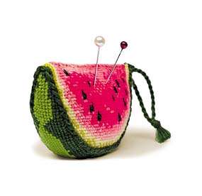 click here to view larger image of Watermelon Pincushion (counted cross stitch kit)