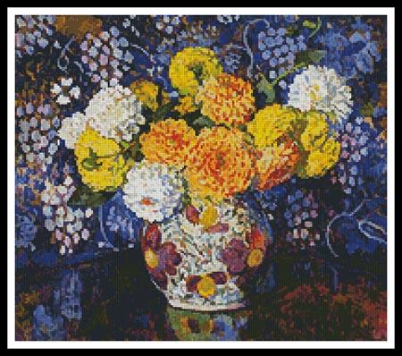 click here to view larger image of Vase of Flowers   (Theo Van Rysselberghe) (chart)