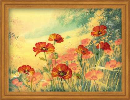 click here to view larger image of Field of Poppies (counted cross stitch kit)