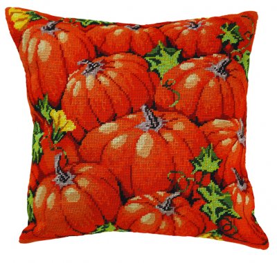 click here to view larger image of Pumpkin Pillow (counted canvas kit)