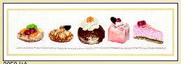 click here to view larger image of Five Desserts - Linen (counted cross stitch kit)