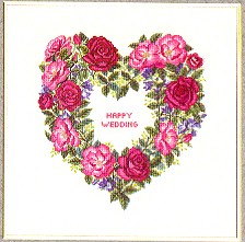 click here to view larger image of Heart of Roses (counted cross stitch kit)