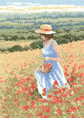 click here to view larger image of Poppy Girl (Aida) (counted cross stitch kit)